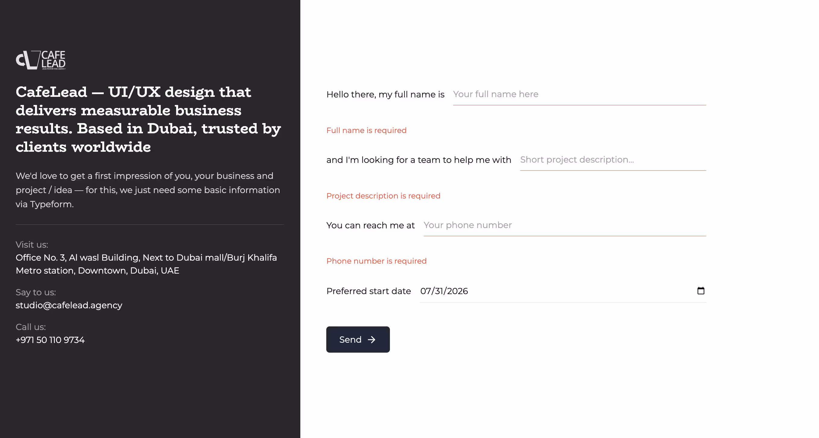 Client-Side Form State Machine & Accessible Announcements